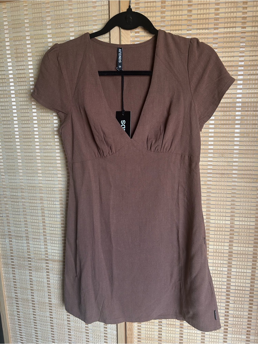 Afends Hartley Mini Dress in “cinnamon”